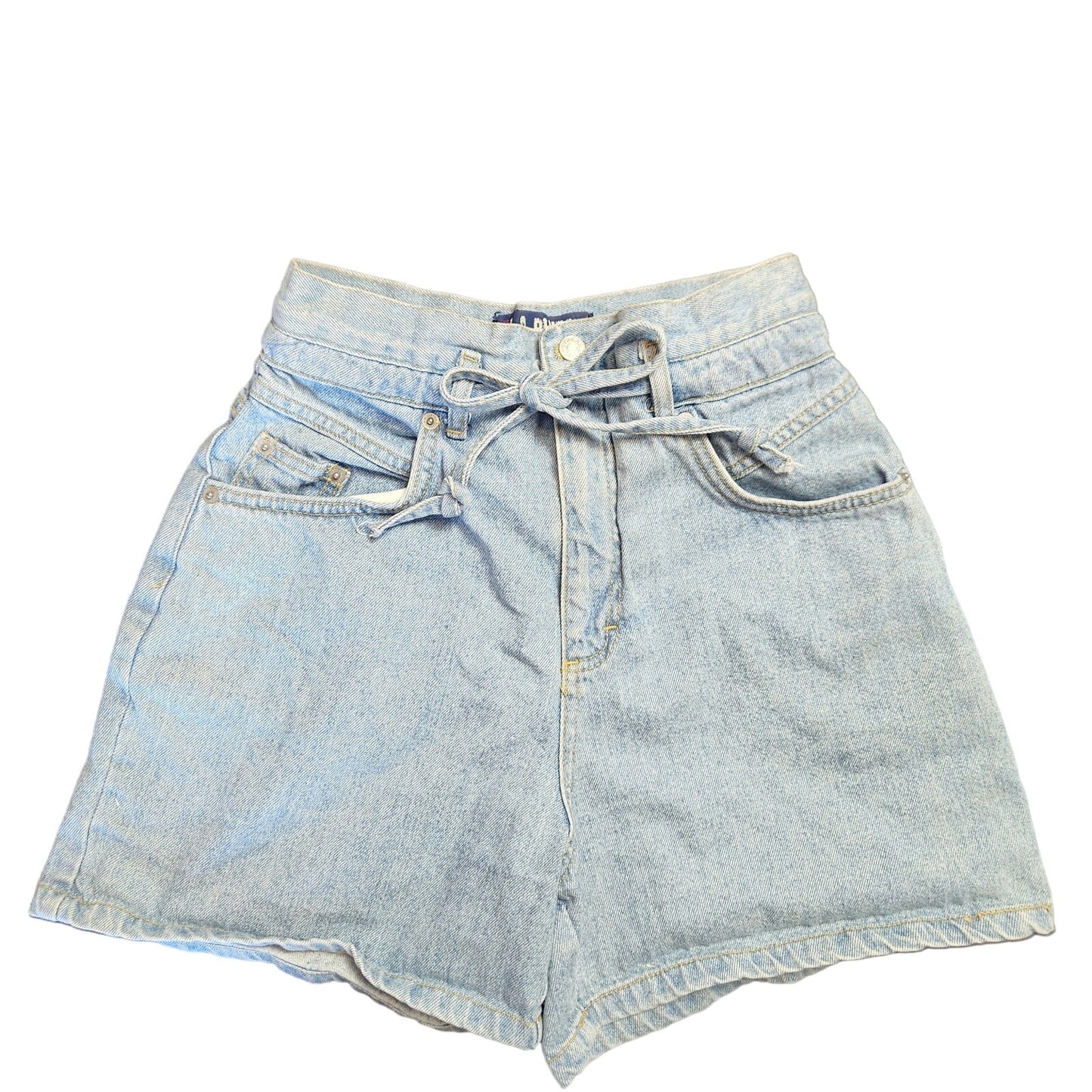 L.A. Blues 4 women's shorts paper bag high waisted light wash adjustable 90s cottage