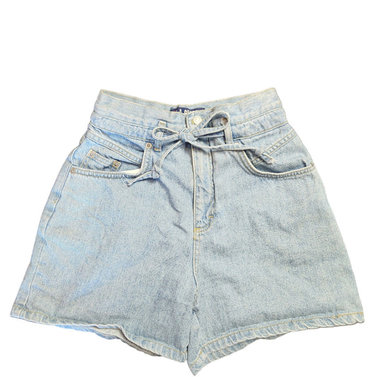 L.A. Blues 4 women's shorts paper bag high waisted light wash adjustable 90s cottage