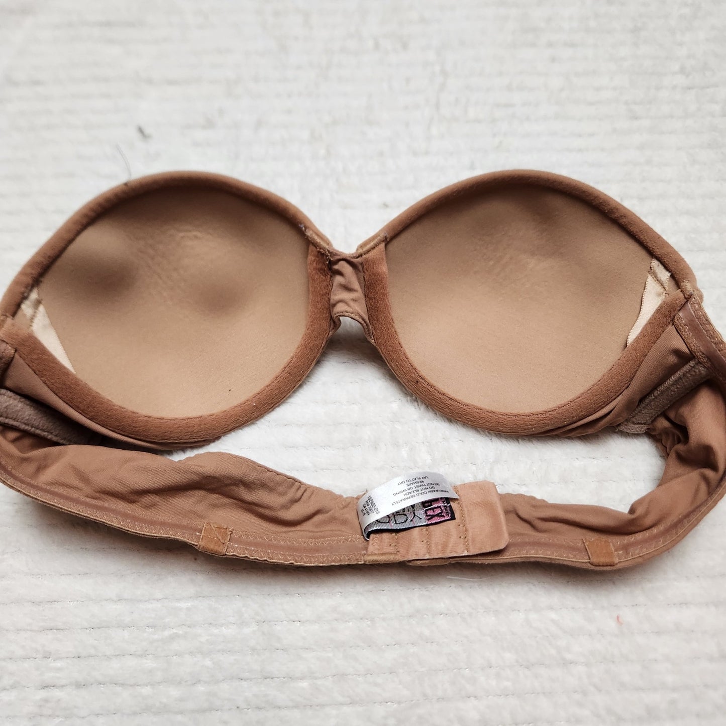 Victoria's Secret BODY IPEX 34A strapless bra demi wired lightly lined brown