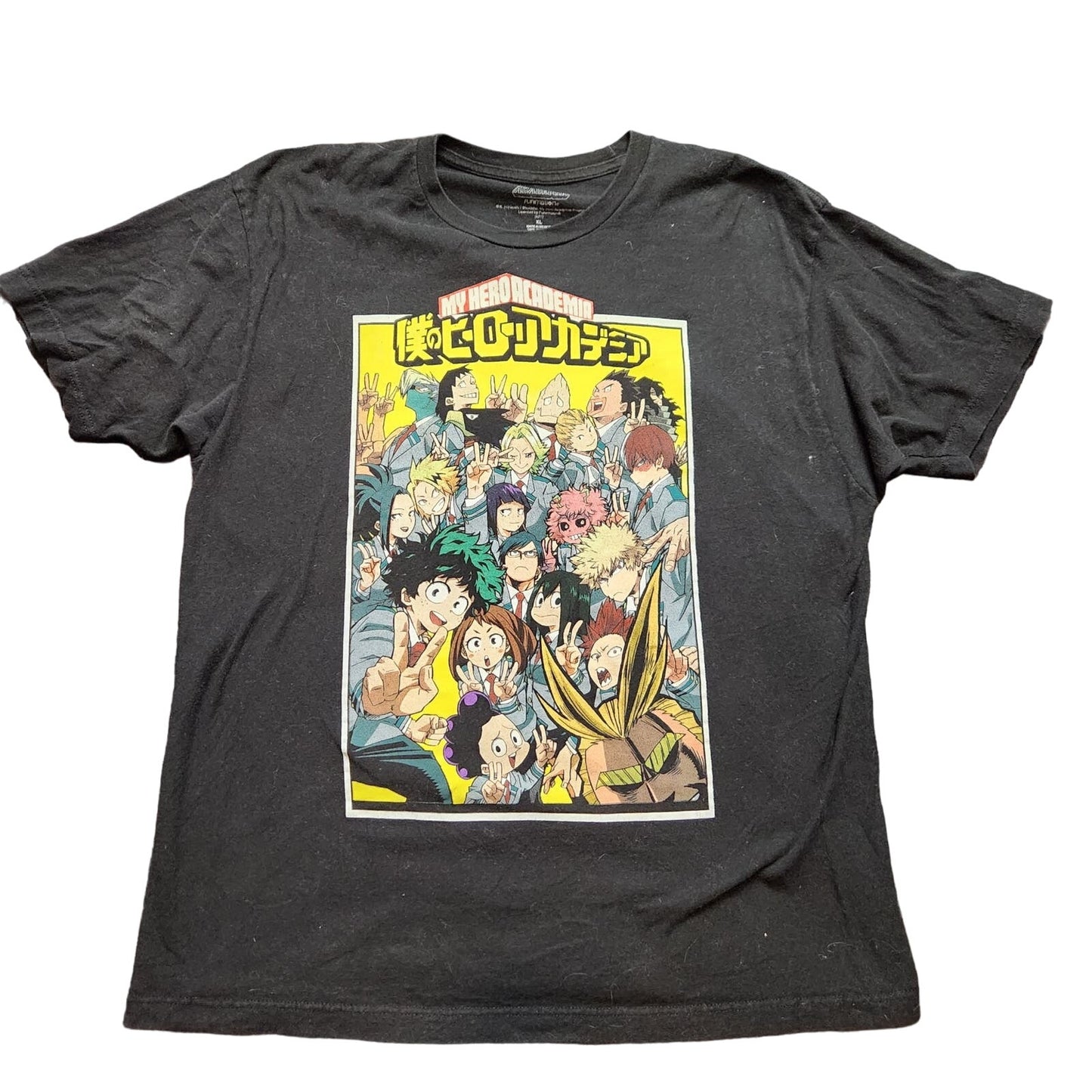 Funimation My hero academia XL men's T-shirt black graphic tee anime manga deku