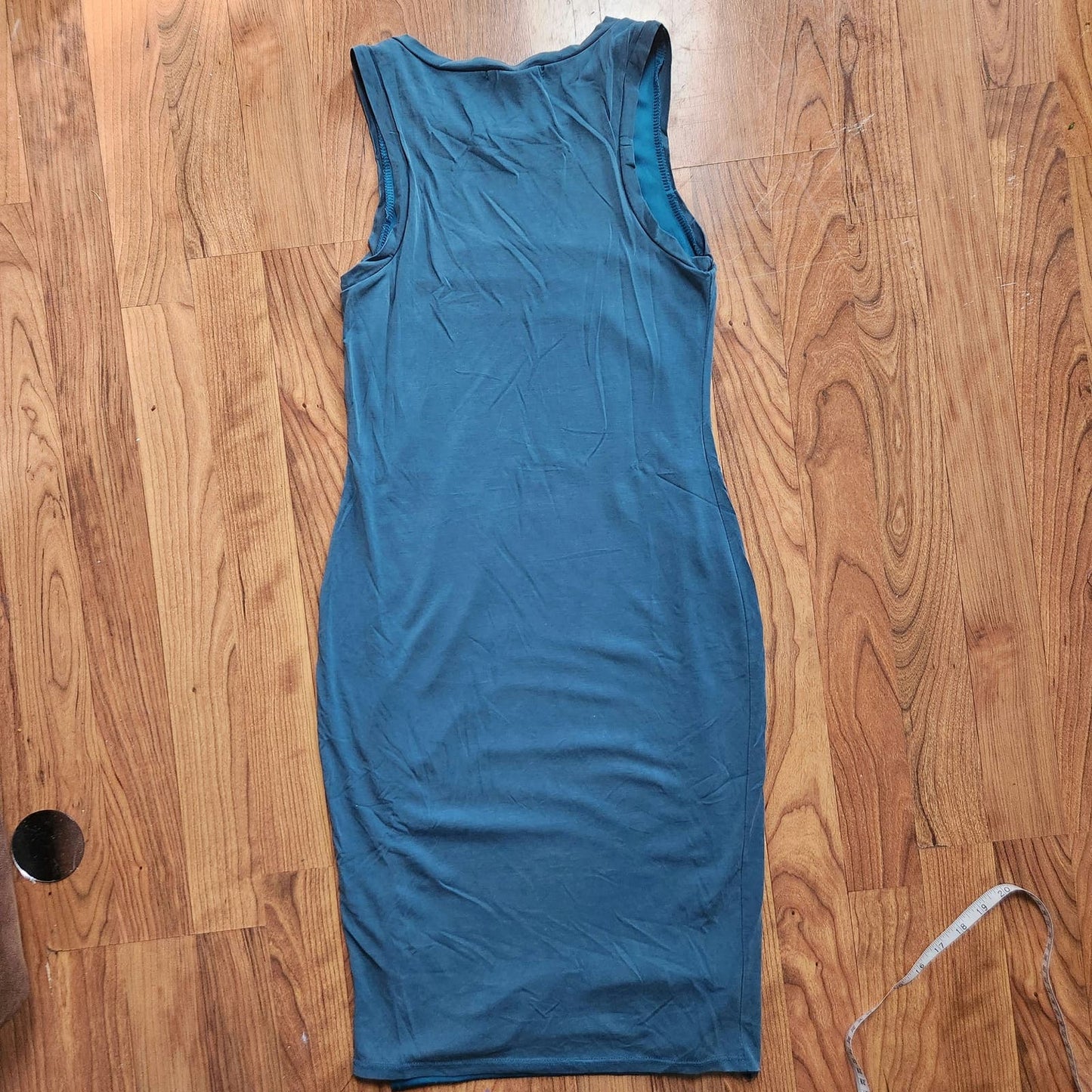 Mikey & Joey S dress blue aqua bodycon pencil soft comfy casual work