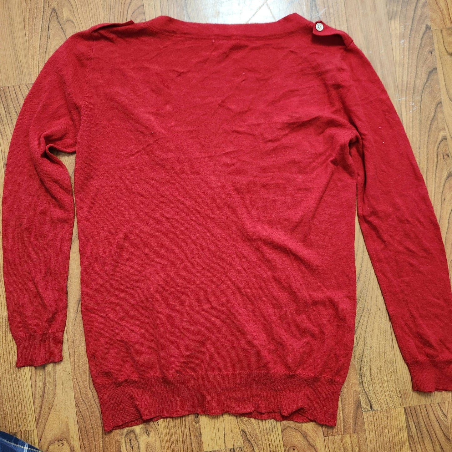 Charlotte Russe s woman's red cardigan sweater button down v-neck