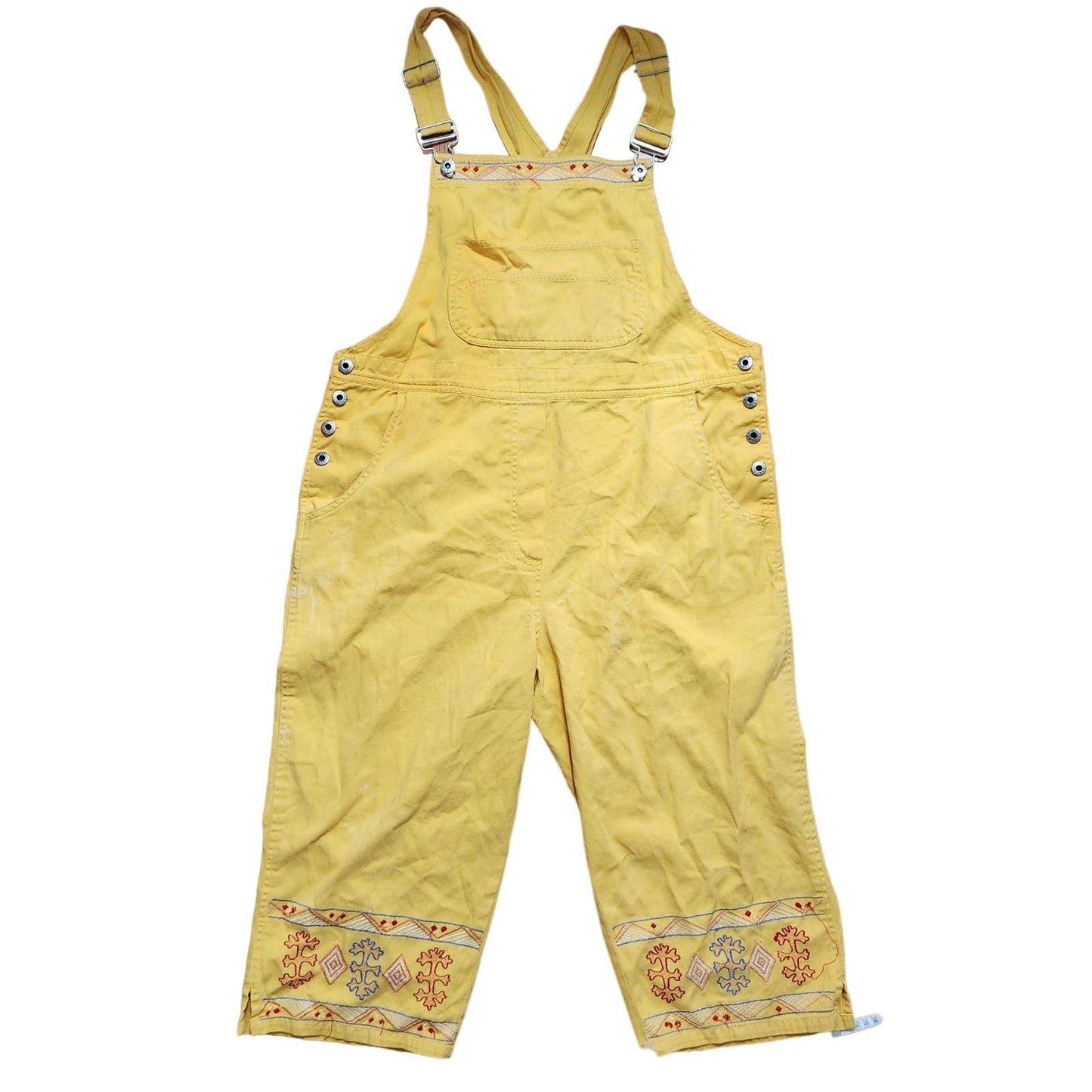 Agapo L overall women's yellow stitching cottage clown kid core denim