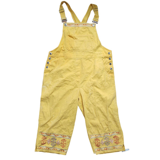 Agapo L overall women's yellow stitching cottage clown kid core denim