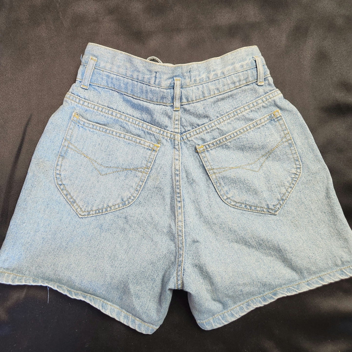 L.A. Blues 4 women's shorts paper bag high waisted light wash adjustable 90s cottage