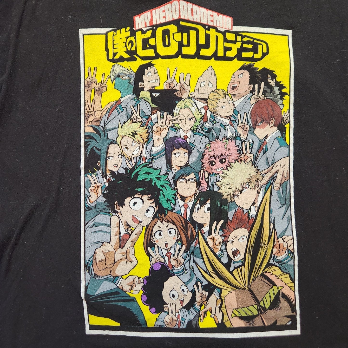 Funimation My hero academia XL men's T-shirt black graphic tee anime manga deku