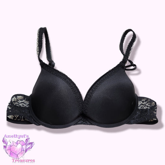 So Intimates 34A push up bra lace black wired full coverage so10152