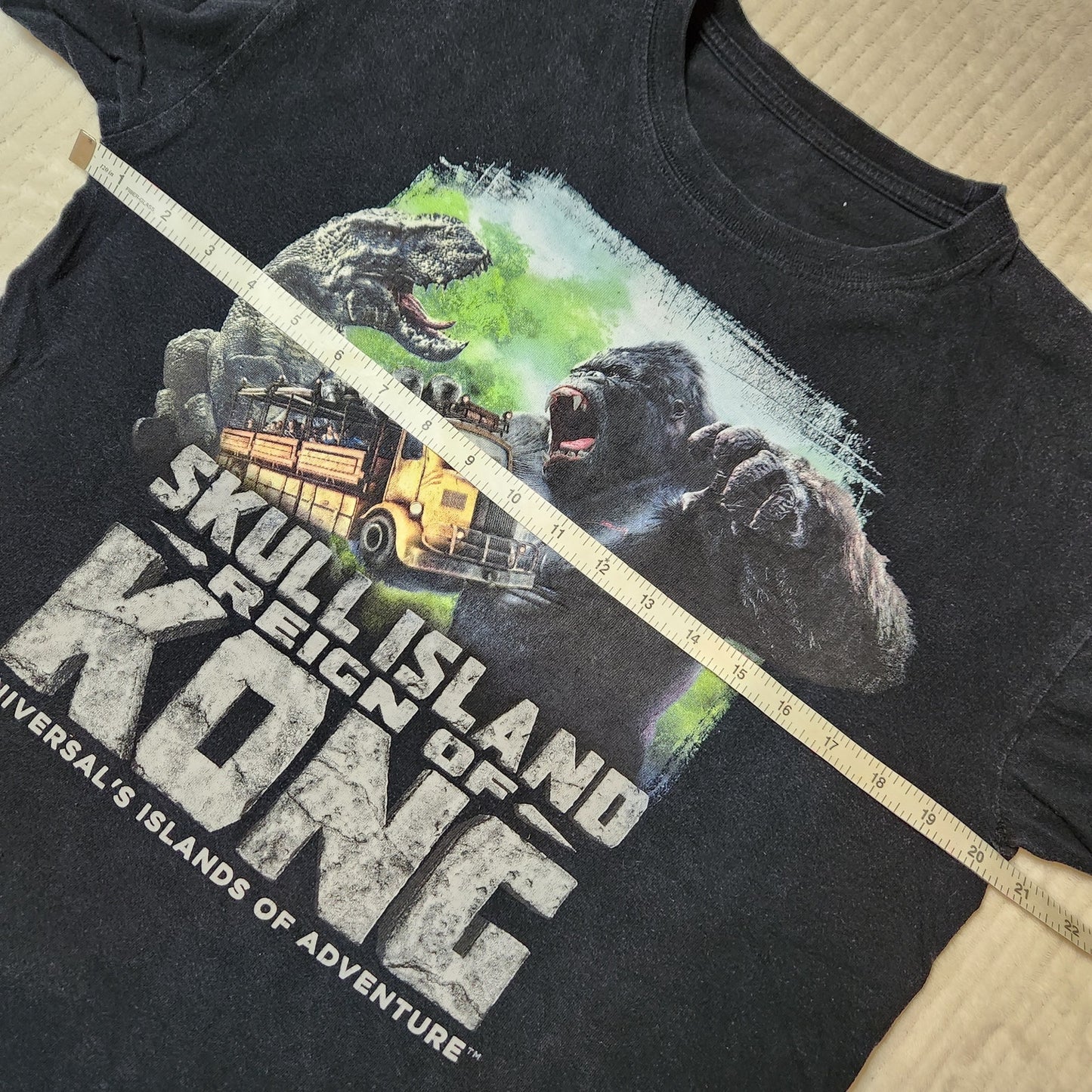 Reign Of Kong Skull Island Mens Small Black Tee T-shirt Casual Universal Island