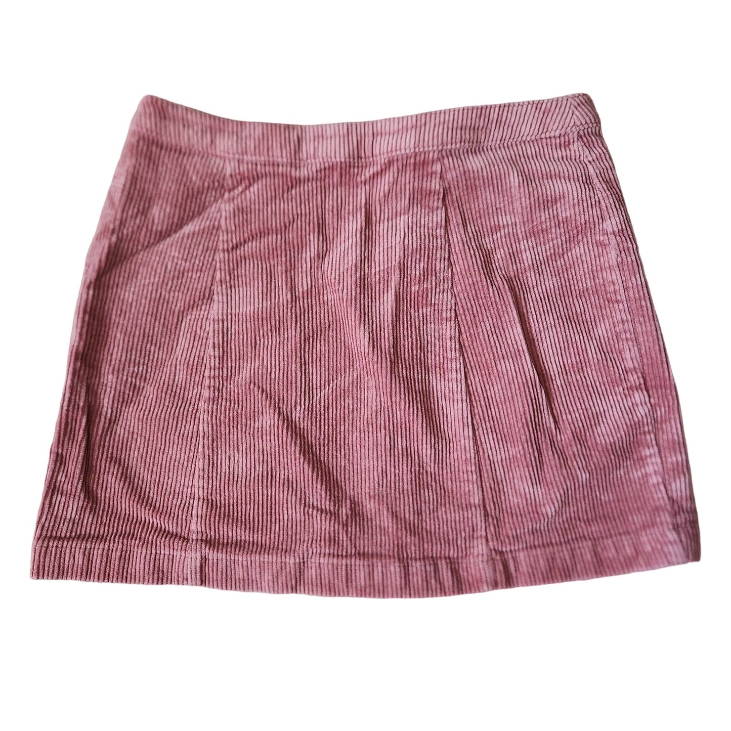 Forever 21 Womens M Skirt Mini A line corduroy mauve buttons autumn cozy