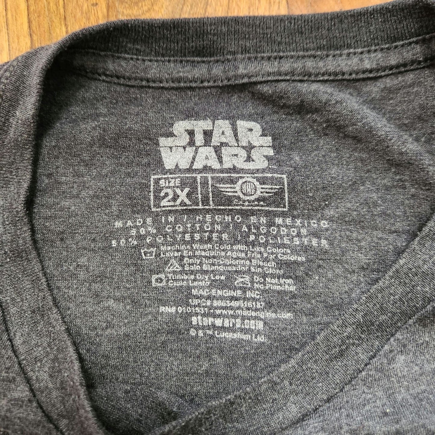 Star Wars 2x millennium falcon grey tshirt stretchy graphic tee xxl