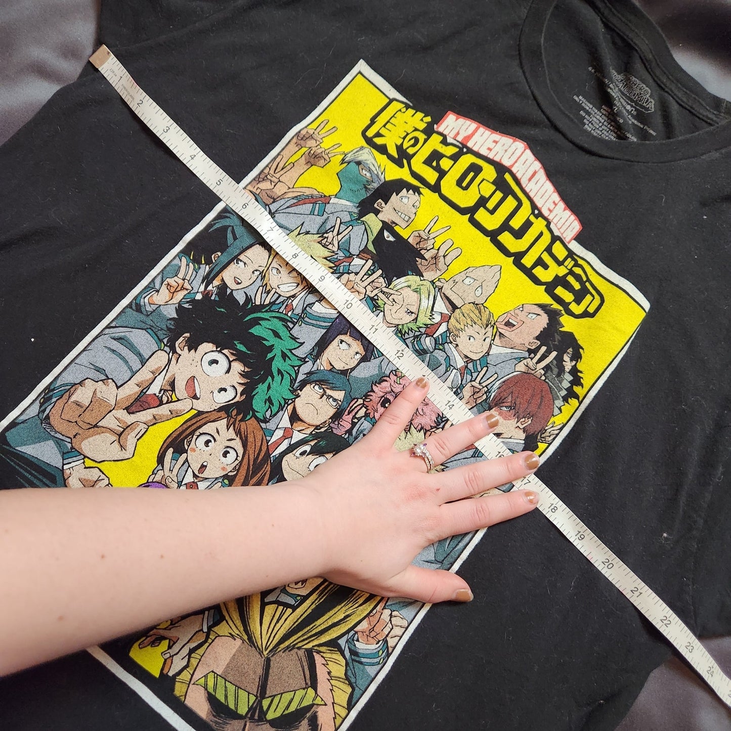 Funimation My hero academia XL men's T-shirt black graphic tee anime manga deku