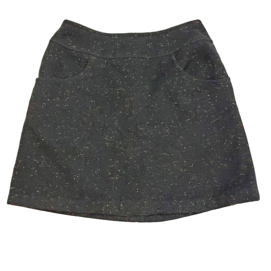 Express Vintage 3/4 M Womens mini skirt black speckled glam wool winter pockets