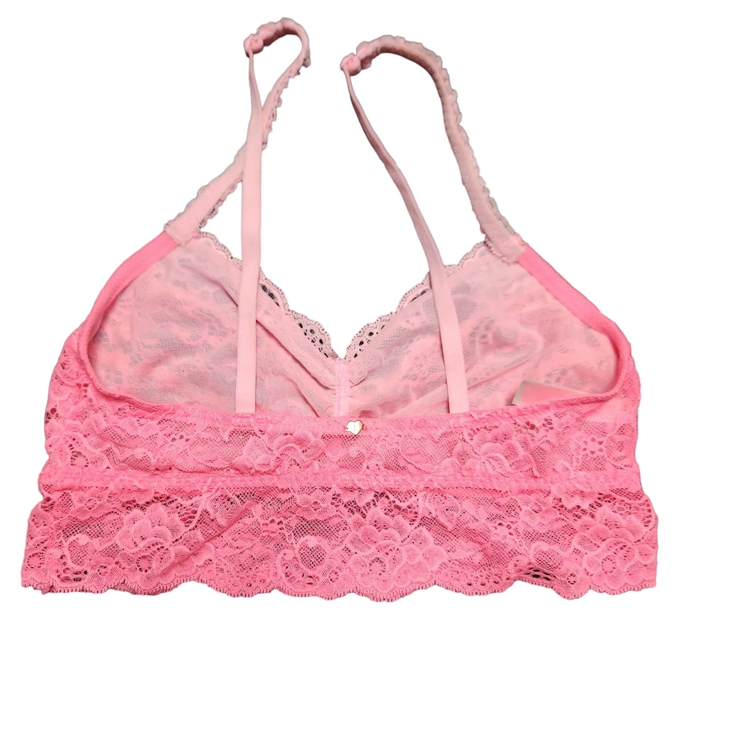 Victoria's Secret pink lace bralette medium hot baby pink bra cami