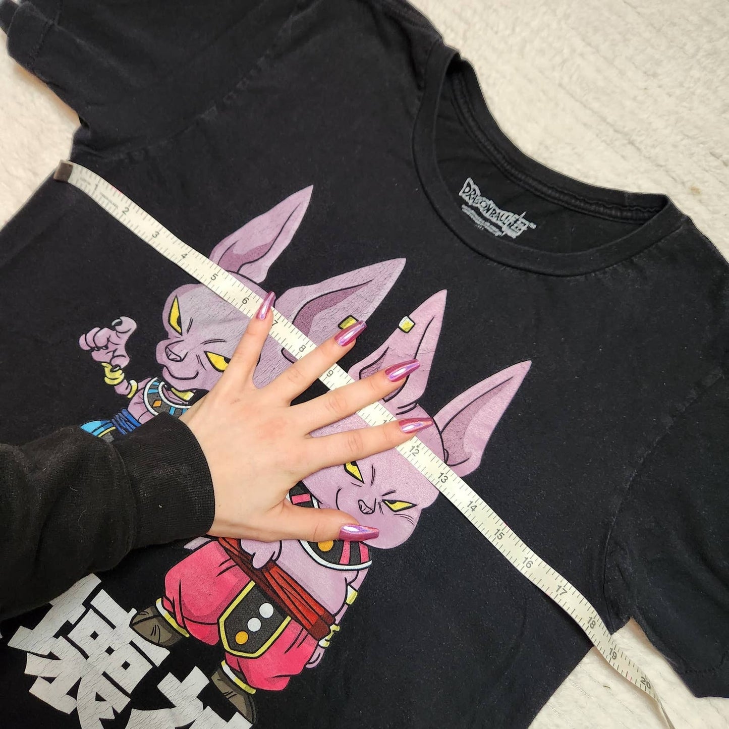 Dragon Ball Z Mens T-Shirt Black M Beerus Champa villian Graffic Tee Hot Topic