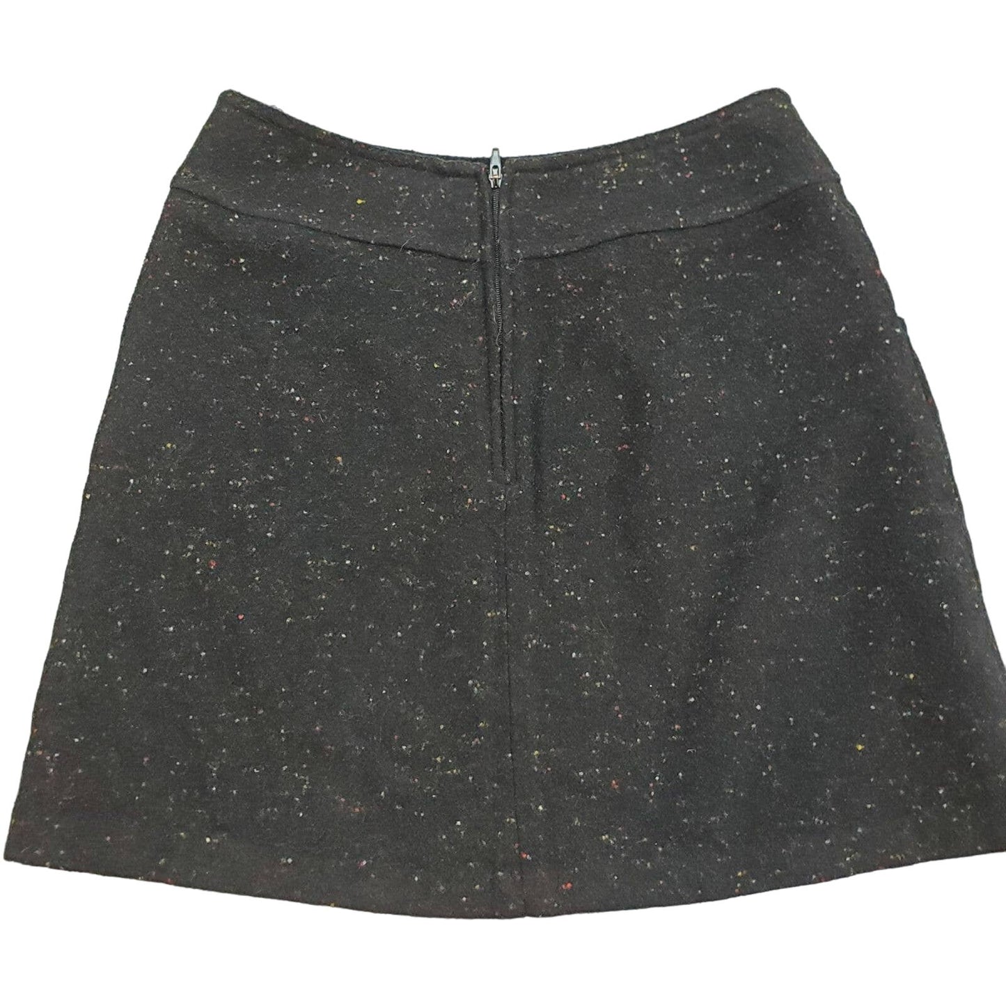 Express Vintage 3/4 M Womens mini skirt black speckled glam wool winter pockets